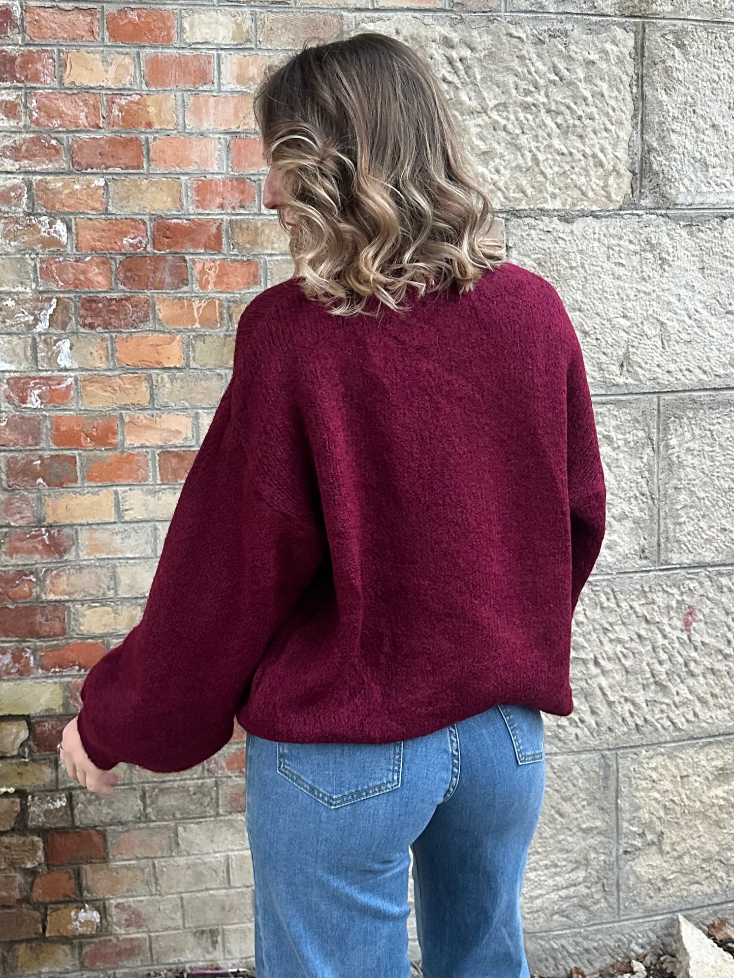 MAGLIONE BORDEAUX“NON MI DOVETE STRESSARE