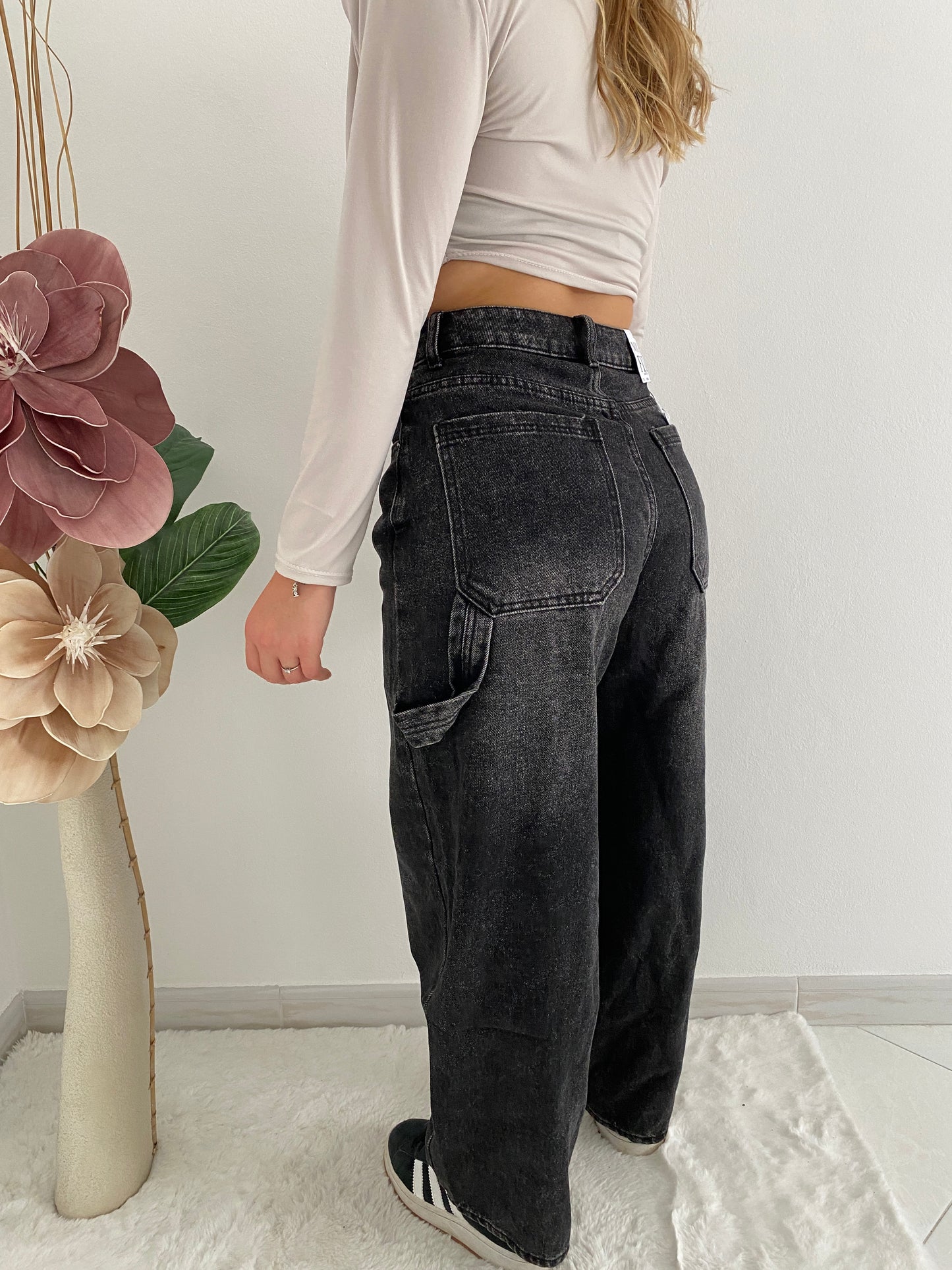 Jeans mom fit nero