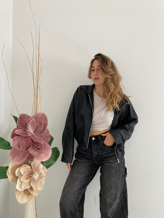 Giacca bomber ecopelle