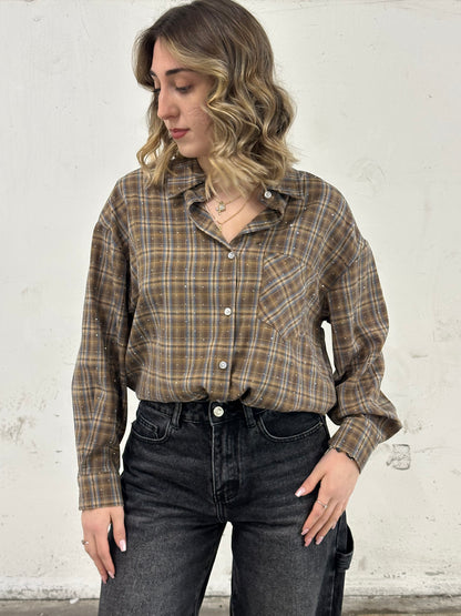 CAMICIA GLOW MARRONE