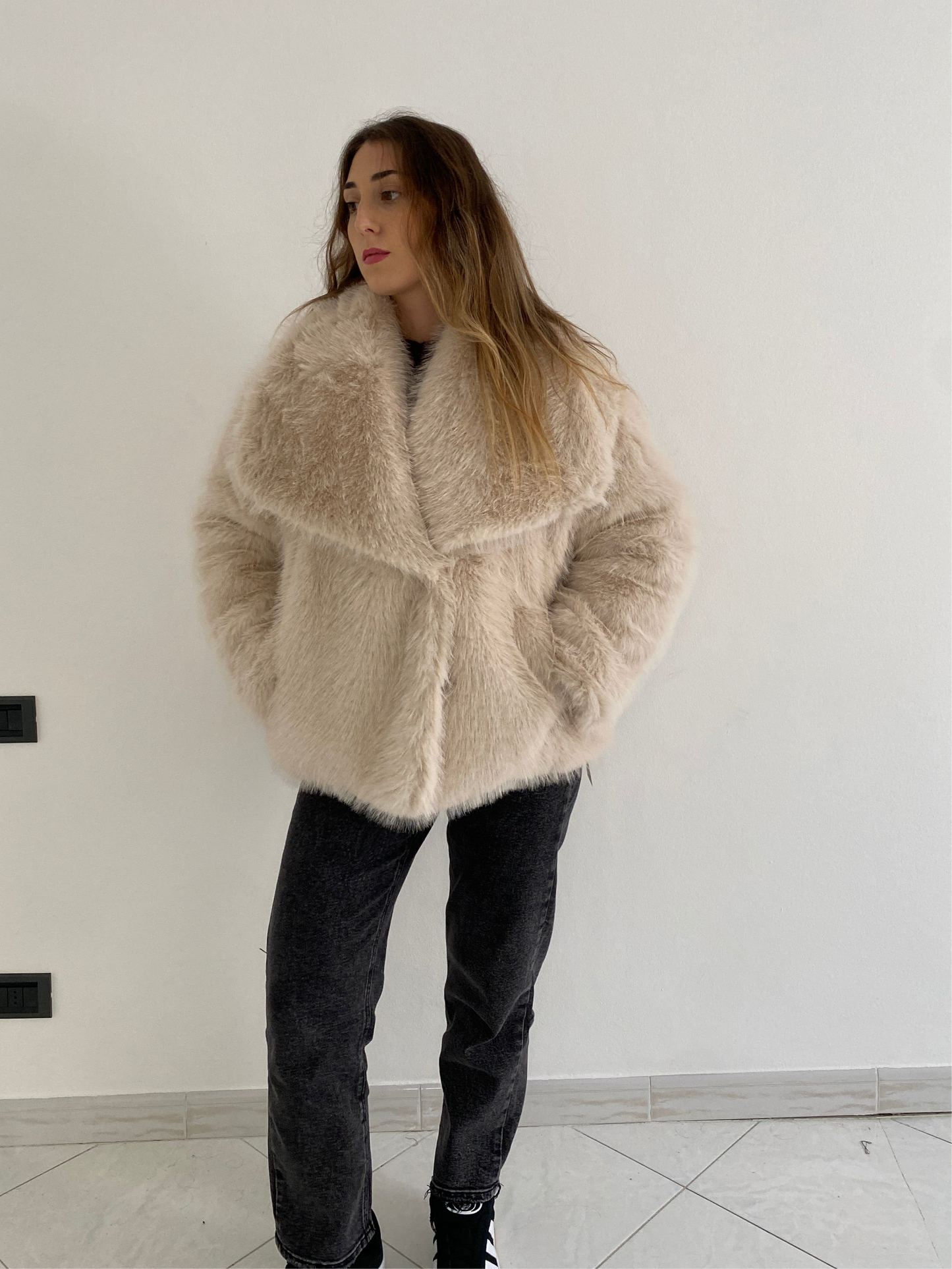 Eco-Pelliccia "Paris" trend bianco