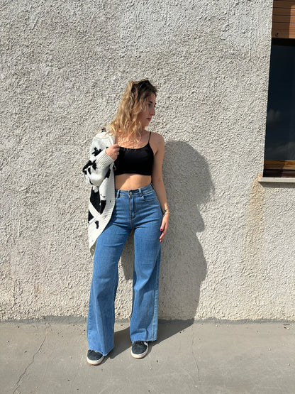 Jeans palazzo blu chiaro