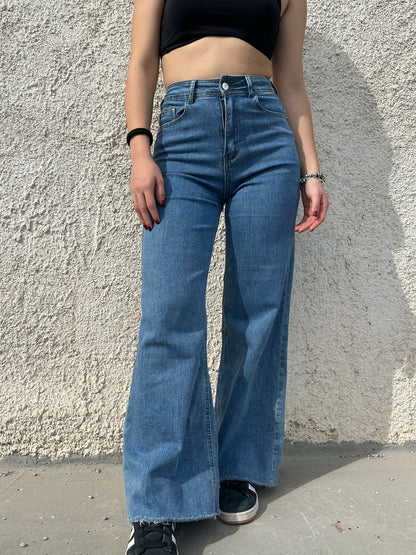 Jeans palazzo blu chiaro