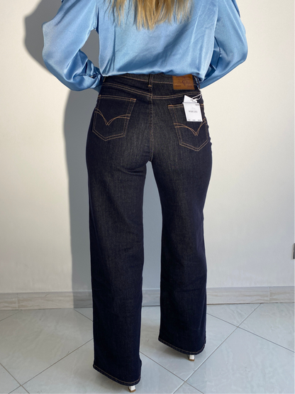 Jeans wide leg blu