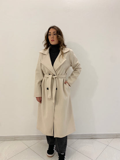 Cappotto 4 bottoni panna