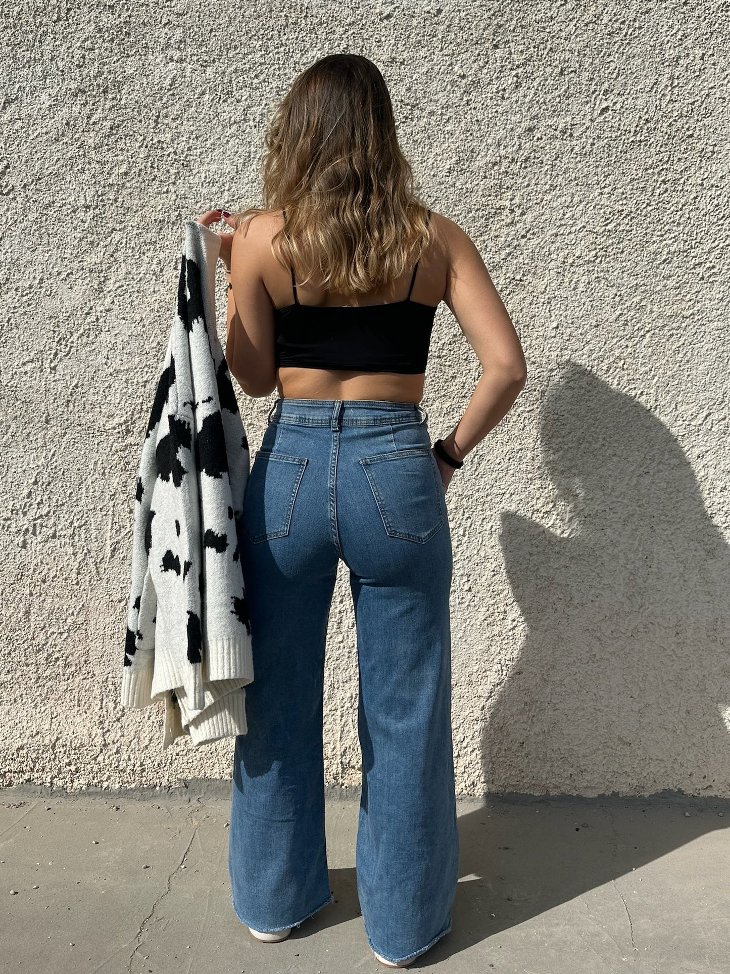 Jeans palazzo blu chiaro