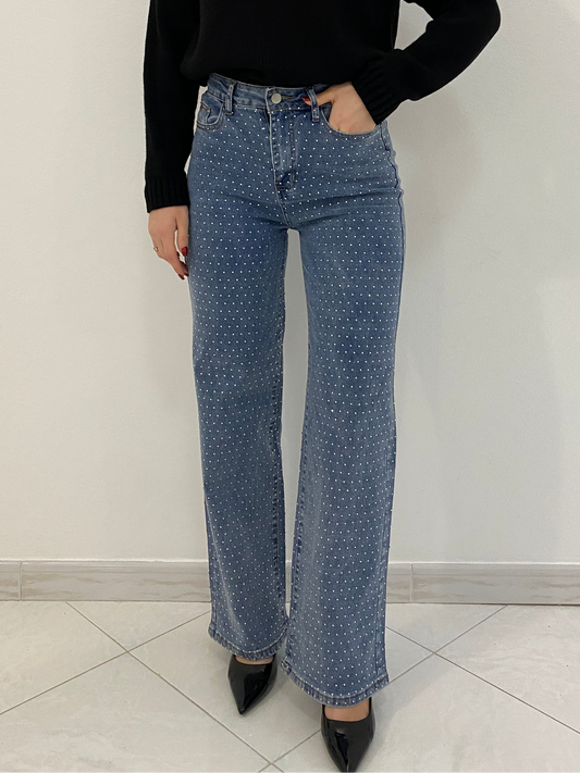 Jeans con strass