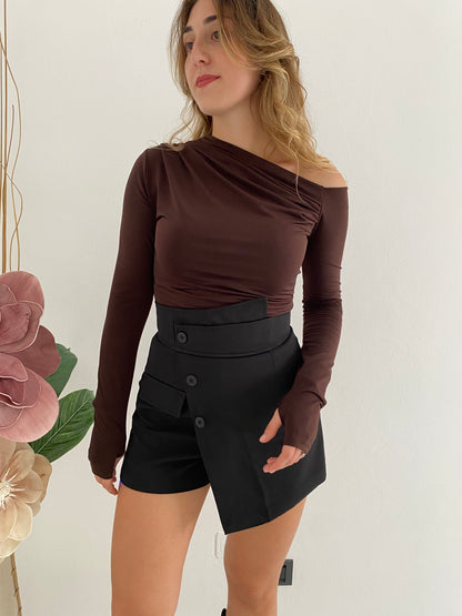 Maglia vani marrone