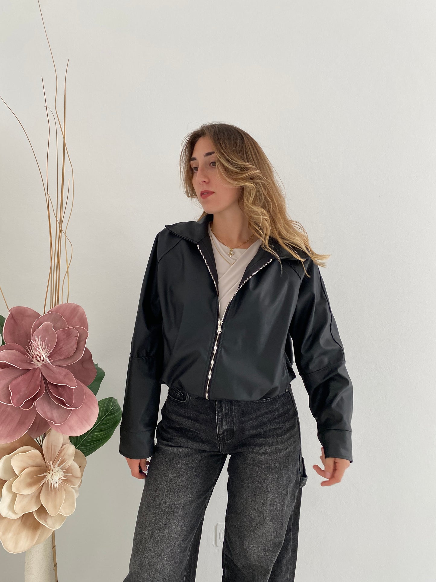 Giacca bomber ecopelle