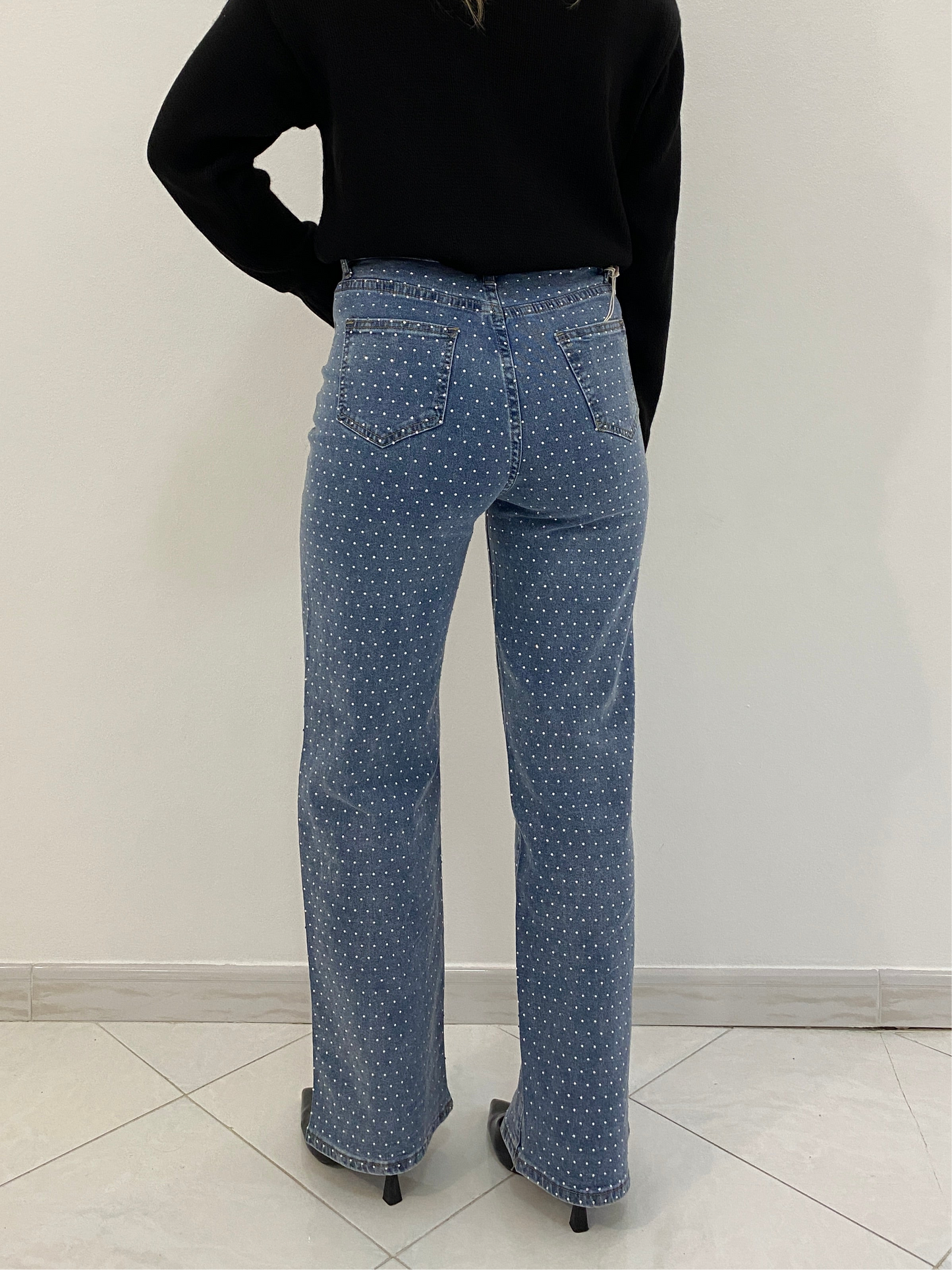 Jeans con strass
