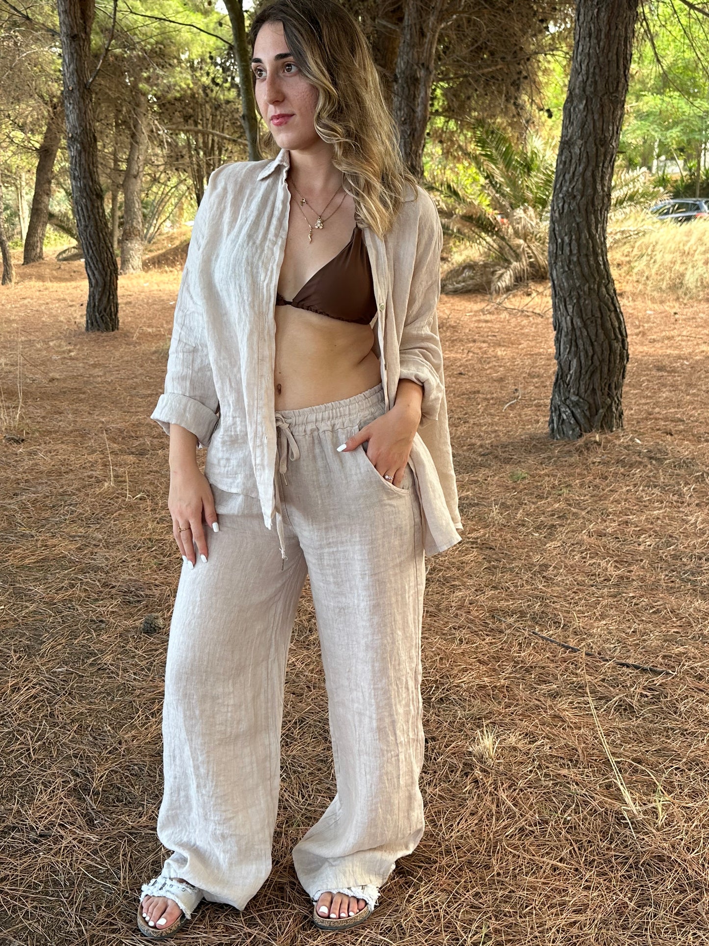 PANTALONE 100% LINO