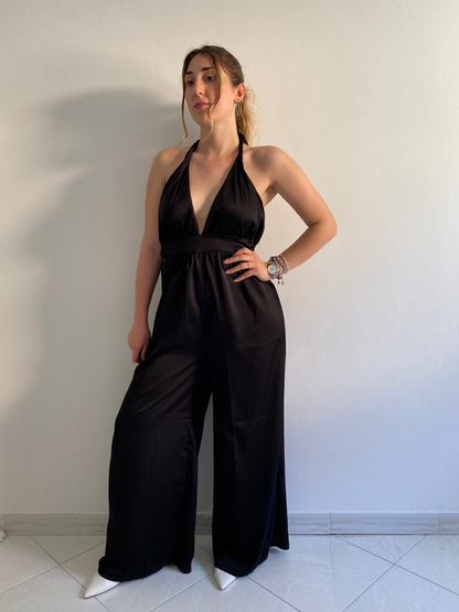 Jumpsuit Scollo a V Nero