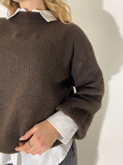 MAGLIONE BEST MARRONE