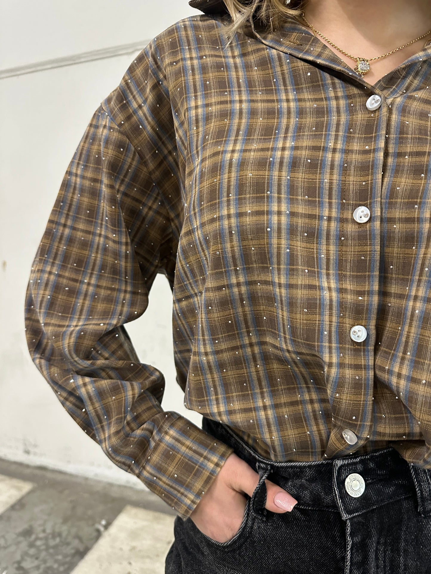 CAMICIA GLOW MARRONE